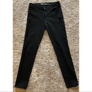 Old Navy Mid Rise Rockstar Skinny Jeans Black 8R